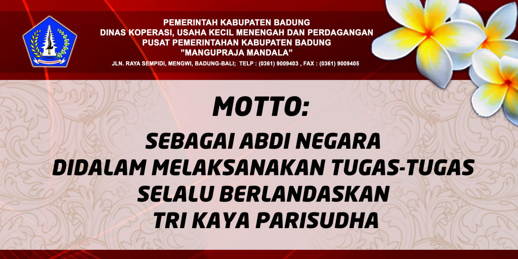 MOTTO PELAYANAN | Website Resmi Dinas Koperasi, Usaha Kecil Menengah